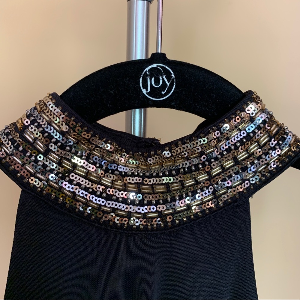 Bebe Embellished High Neck Bodycon Dress - Picture 4 of 4